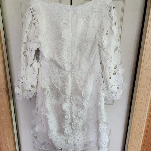 Nwt Boston Proper Elegant White Lace Dress - Picture 10 of 11